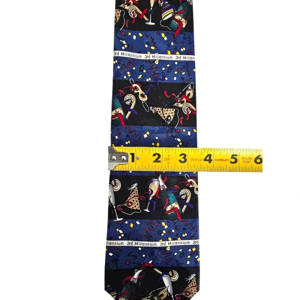 3rd Millennium Mens Year 2000 Y2K New Years Party Neck Tie 3.5in Width 57in Long